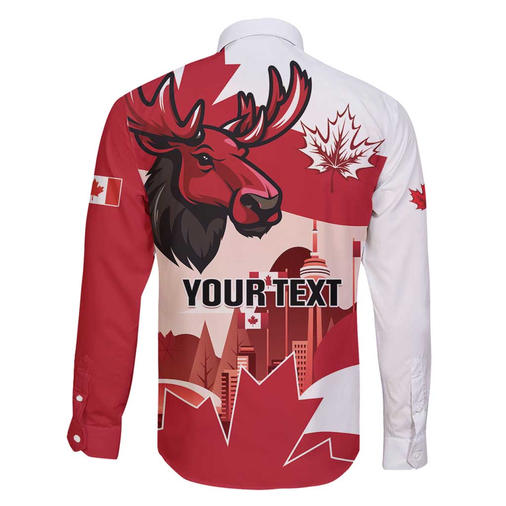 Personalised Canada Day 1867 Family Matching Off Shoulder Maxi Dress and Hawaiian Shirt Moose With Maple Leaves