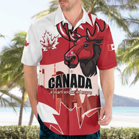 Personalised Canada Day 1867 Hawaiian Shirt Moose With Maple Leaves
