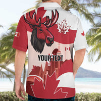 Personalised Canada Day 1867 Hawaiian Shirt Moose With Maple Leaves