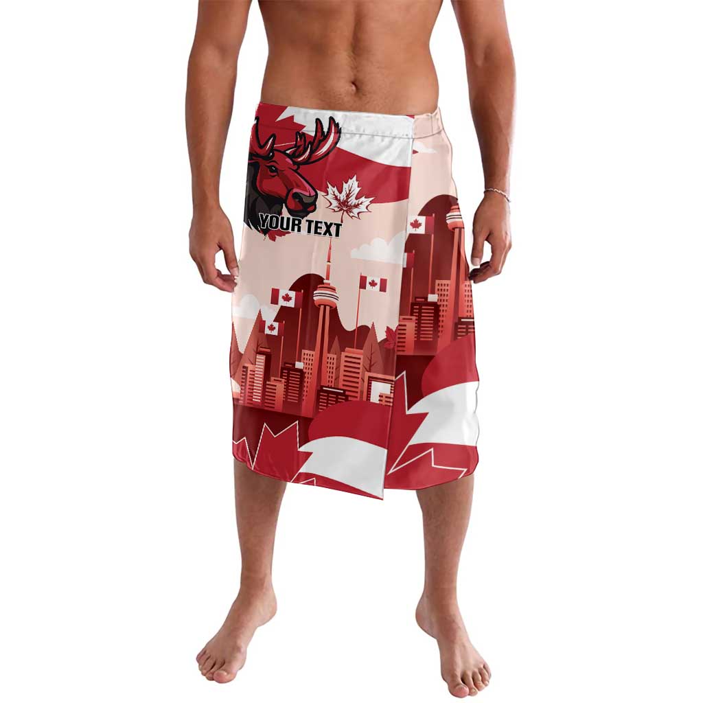 Personalised Canada Day 1867 Lavalava Moose With Maple Leaves