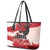 Canada Day 1867 Leather Tote Bag Moose With Maple Leaves