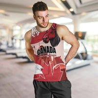 Personalised Canada Day 1867 Men Tank Top Moose With Maple Leaves