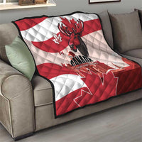 Canada Day 1867 Quilt Moose With Maple Leaves