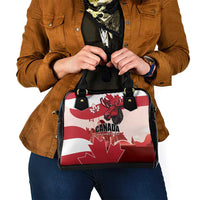 Canada Day 1867 Shoulder Handbag Moose With Maple Leaves