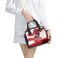 Canada Day 1867 Shoulder Handbag Moose With Maple Leaves
