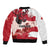Personalised Canada Day 1867 Sleeve Zip Bomber Jacket Moose With Maple Leaves