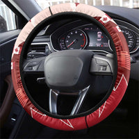 Canada Day 1867 Steering Wheel Cover Moose With Maple Leaves