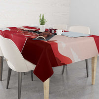 Canada Day 1867 Tablecloth Moose With Maple Leaves