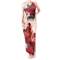 Personalised Canada Day 1867 Tank Maxi Dress Moose With Maple Leaves