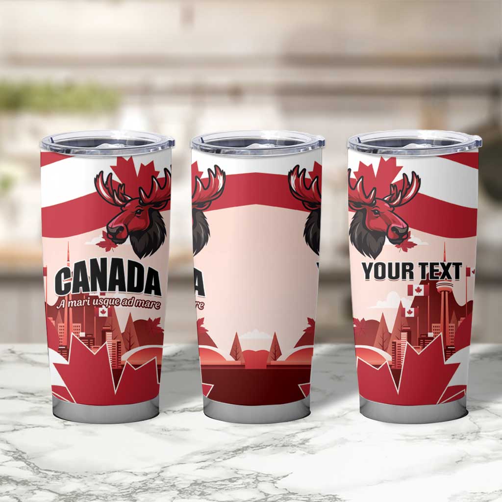 Personalised Canada Day 1867 Tumbler Cup Moose With Maple Leaves