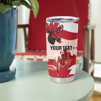 Personalised Canada Day 1867 Tumbler Cup Moose With Maple Leaves