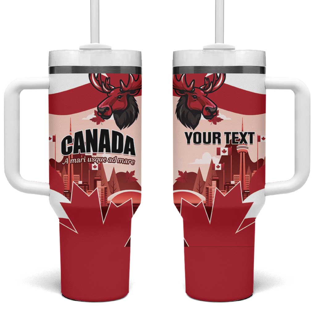 Personalised Canada Day 1867 Tumbler With Handle Moose With Maple Leaves