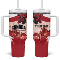 Personalised Canada Day 1867 Tumbler With Handle Moose With Maple Leaves