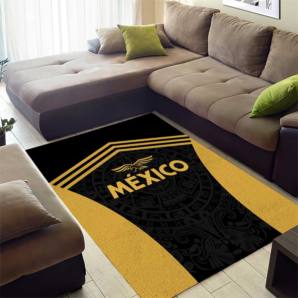 Football 2025 Mexico Area Rug Special Gold Edition
