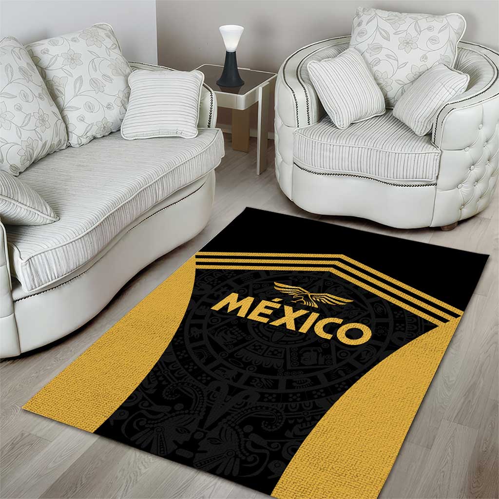 Football 2025 Mexico Area Rug Special Gold Edition