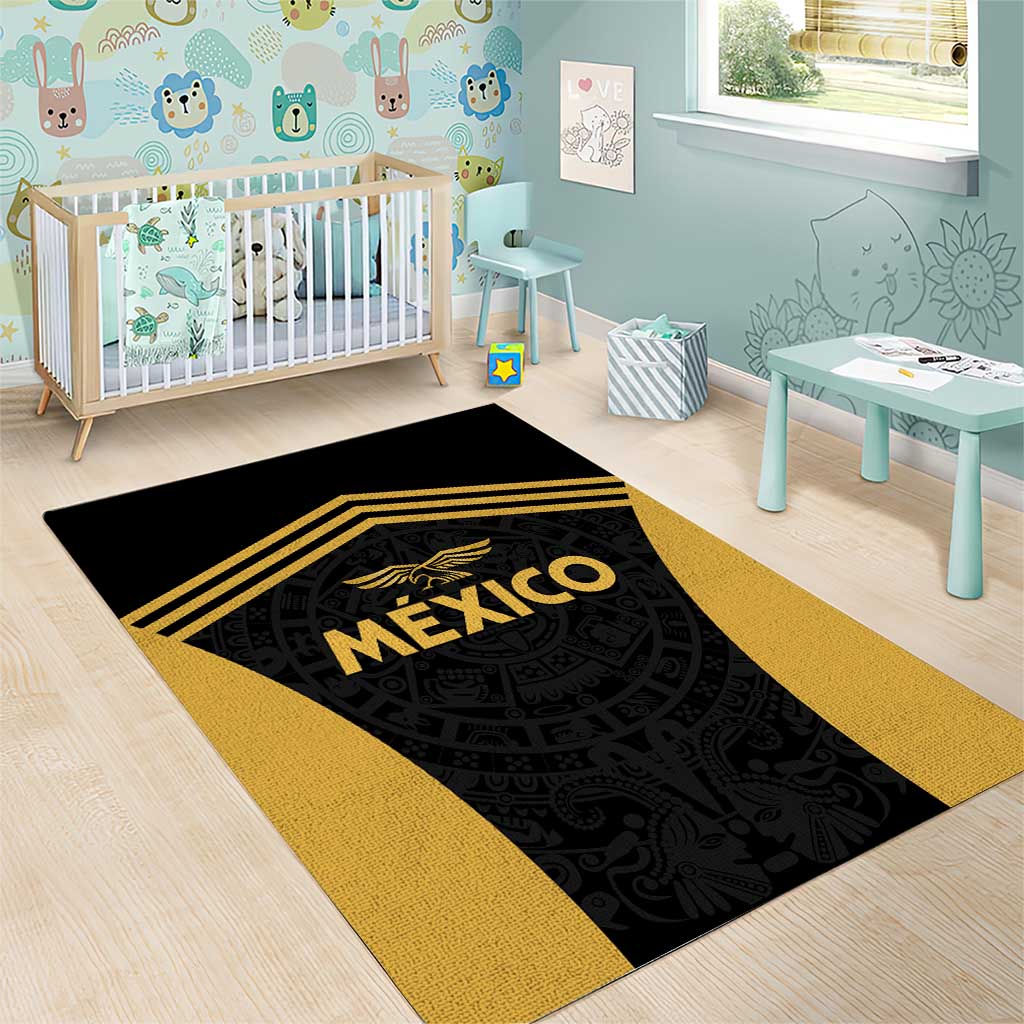 Football 2025 Mexico Area Rug Special Gold Edition
