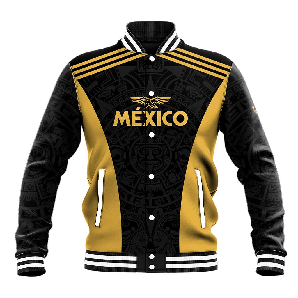 Custom Football 2025 Mexico Baseball Jacket Special Gold Edition