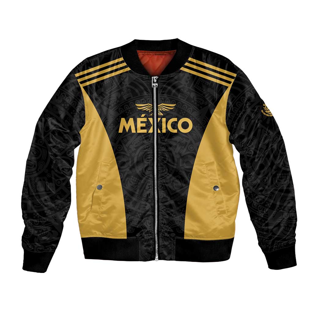 Custom Football 2025 Mexico Bomber Jacket Special Gold Edition