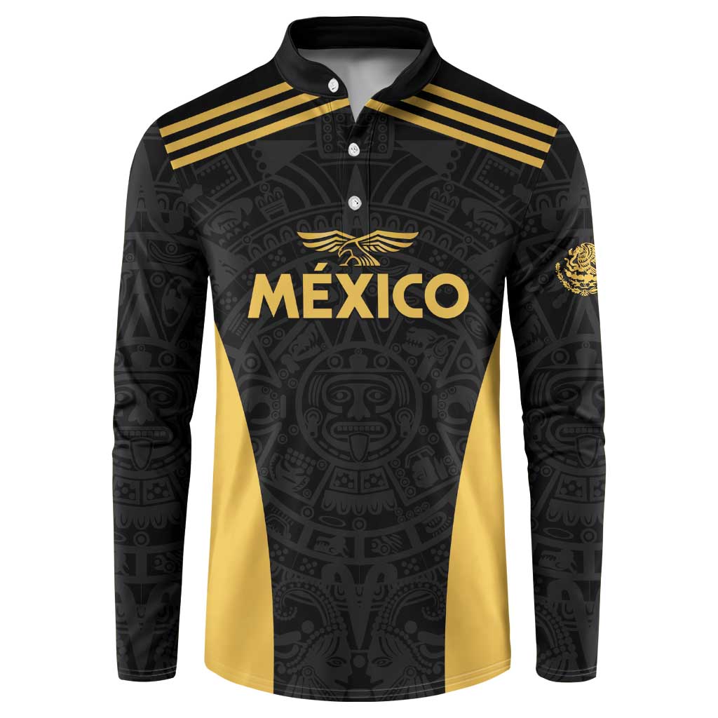 Custom Football 2025 Mexico Button Sweatshirt Special Gold Edition