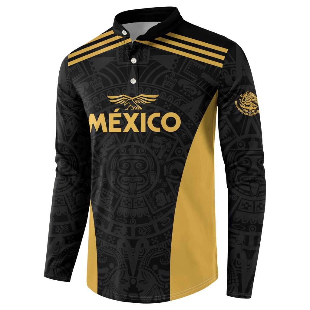 Custom Football 2025 Mexico Button Sweatshirt Special Gold Edition