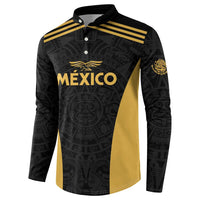 Custom Football 2025 Mexico Button Sweatshirt Special Gold Edition