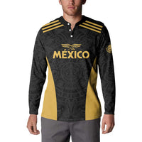 Custom Football 2025 Mexico Button Sweatshirt Special Gold Edition