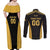 Custom Football 2025 Mexico Couples Matching Off Shoulder Maxi Dress and Long Sleeve Button Shirt Special Gold Edition