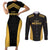 Custom Football 2025 Mexico Couples Matching Short Sleeve Bodycon Dress and Long Sleeve Button Shirt Special Gold Edition