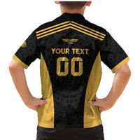 Custom Football 2025 Mexico Family Matching Mermaid Dress and Hawaiian Shirt Special Gold Edition