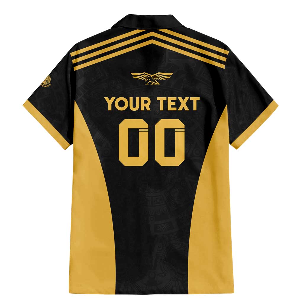 Custom Football 2025 Mexico Family Matching Mermaid Dress and Hawaiian Shirt Special Gold Edition