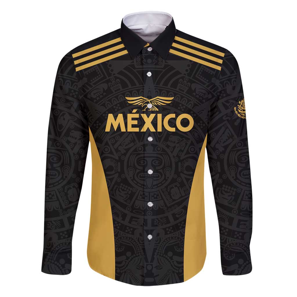 Custom Football 2025 Mexico Family Matching Mermaid Dress and Hawaiian Shirt Special Gold Edition