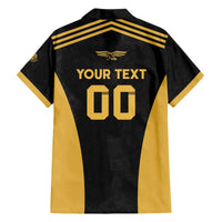 Custom Football 2025 Mexico Family Matching Off The Shoulder Long Sleeve Dress and Hawaiian Shirt Special Gold Edition