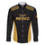 Custom Football 2025 Mexico Family Matching Off The Shoulder Long Sleeve Dress and Hawaiian Shirt Special Gold Edition