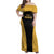 Custom Football 2025 Mexico Family Matching Off Shoulder Maxi Dress and Hawaiian Shirt Special Gold Edition