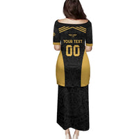 Custom Football 2025 Mexico Family Matching Puletasi and Hawaiian Shirt Special Gold Edition