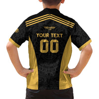 Custom Football 2025 Mexico Family Matching Summer Maxi Dress and Hawaiian Shirt Special Gold Edition