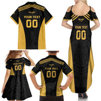 Custom Football 2025 Mexico Family Matching Summer Maxi Dress and Hawaiian Shirt Special Gold Edition