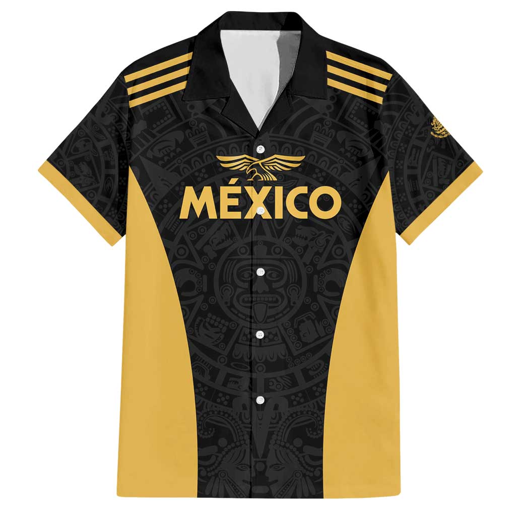 Custom Football 2025 Mexico Hawaiian Shirt Special Gold Edition