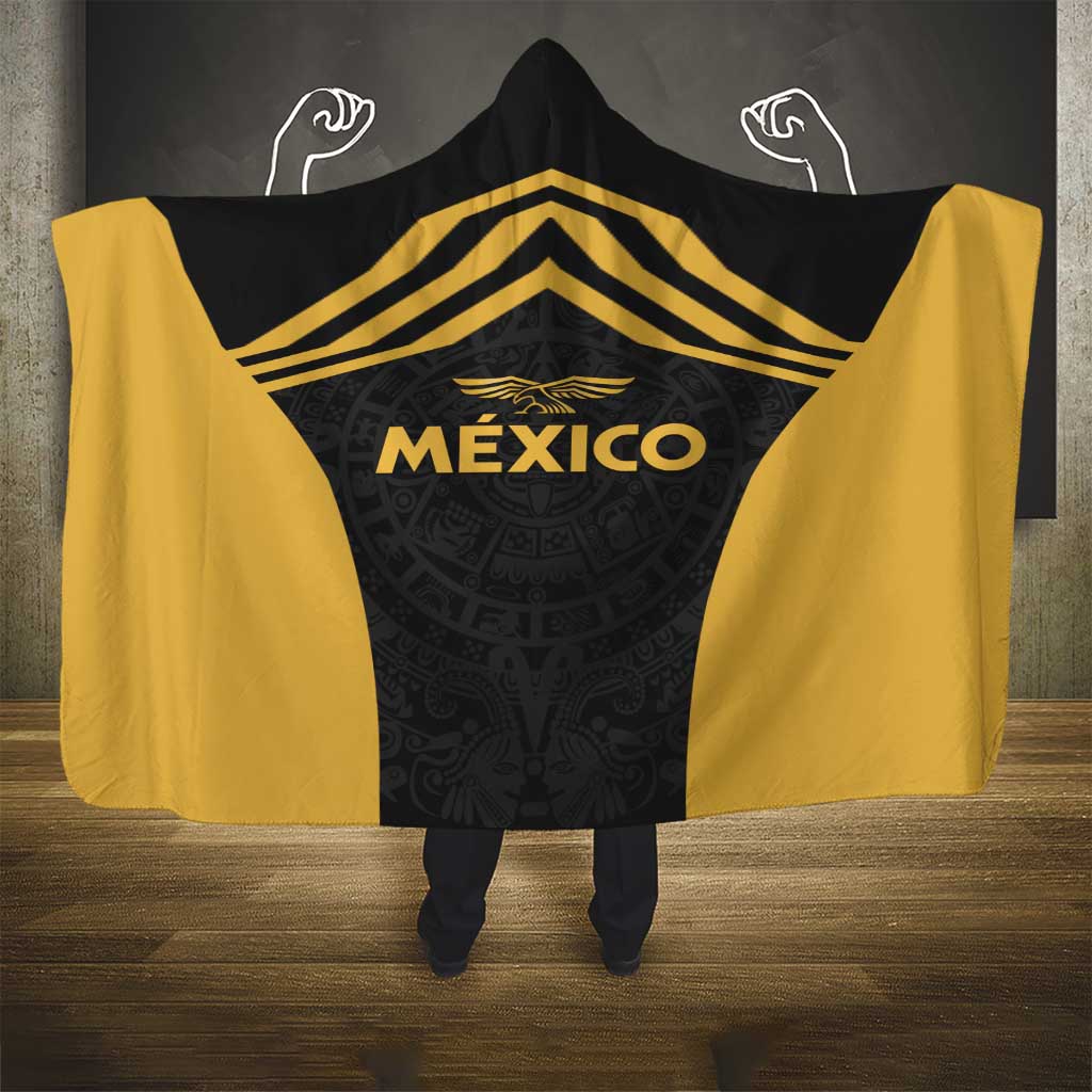 Football 2025 Mexico Hooded Blanket Special Gold Edition