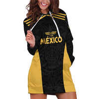 Custom Football 2025 Mexico Hoodie Dress Special Gold Edition