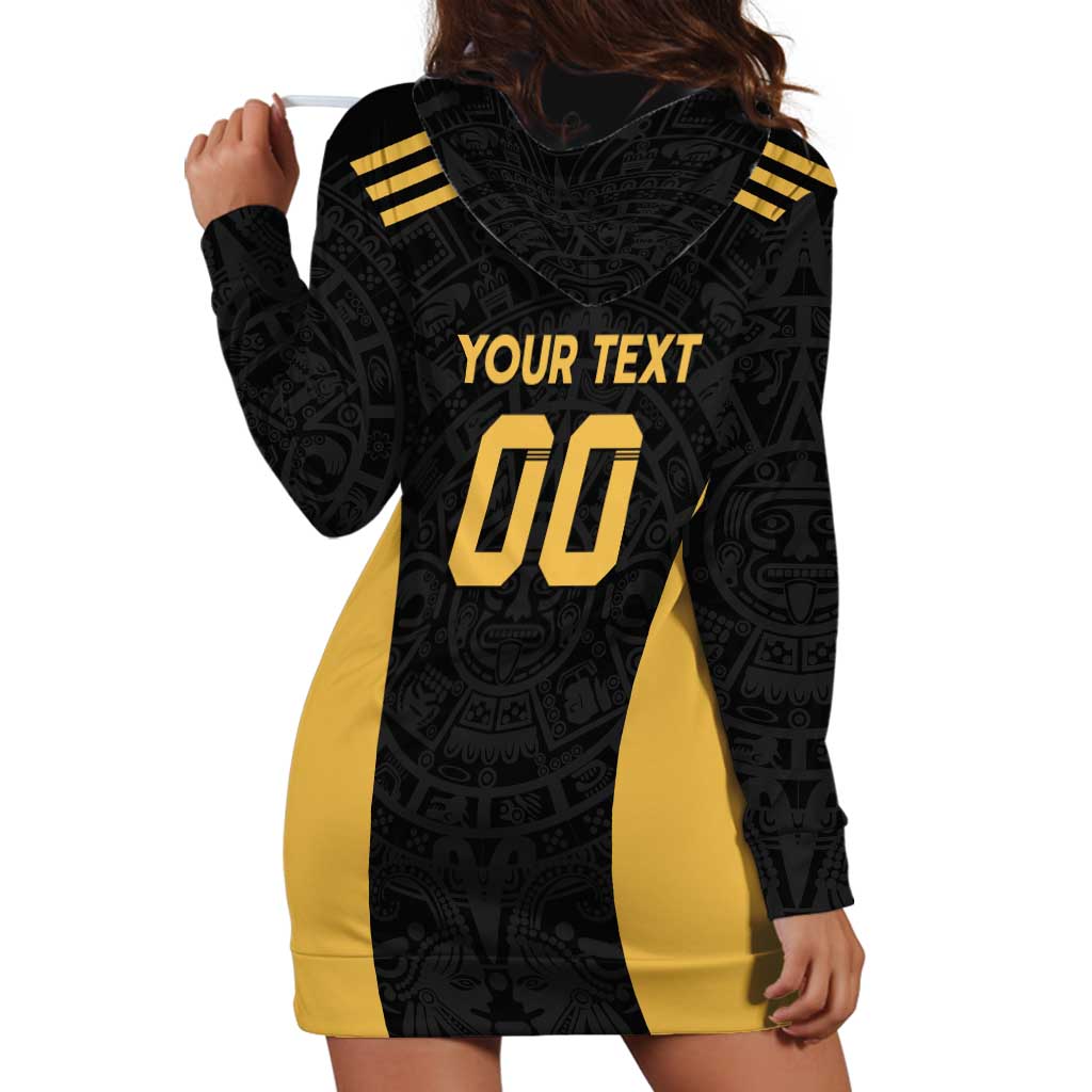 Custom Football 2025 Mexico Hoodie Dress Special Gold Edition