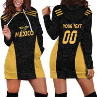 Custom Football 2025 Mexico Hoodie Dress Special Gold Edition