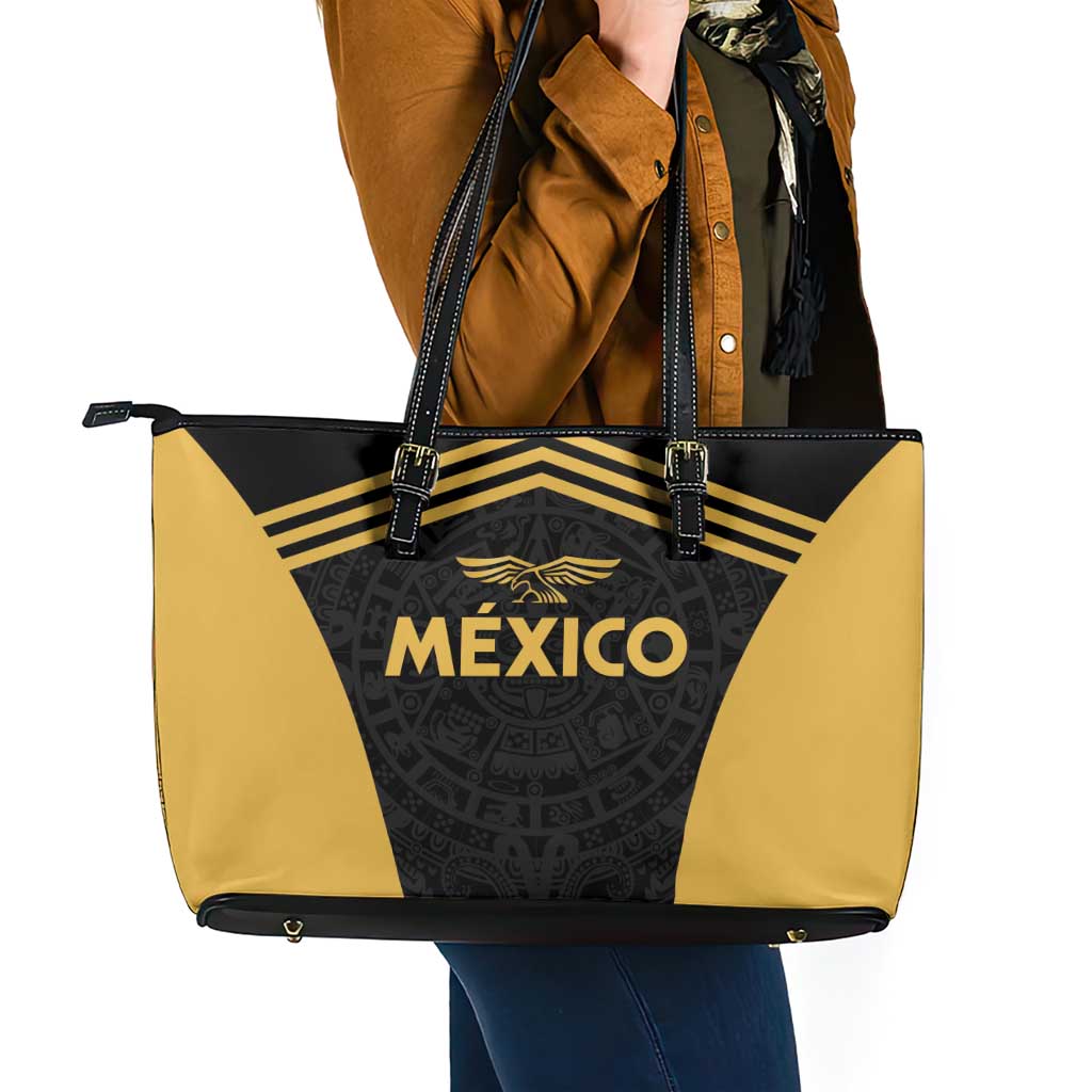 Football 2025 Mexico Leather Tote Bag Special Gold Edition