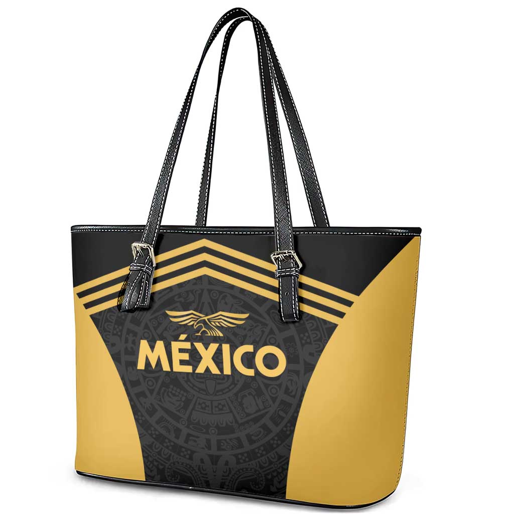 Football 2025 Mexico Leather Tote Bag Special Gold Edition