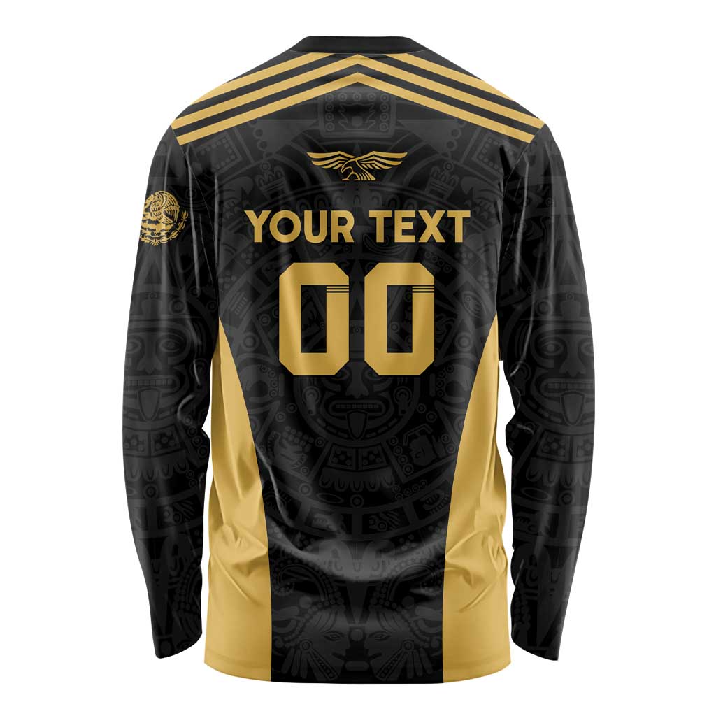 Custom Football 2025 Mexico Long Sleeve Shirt Special Gold Edition