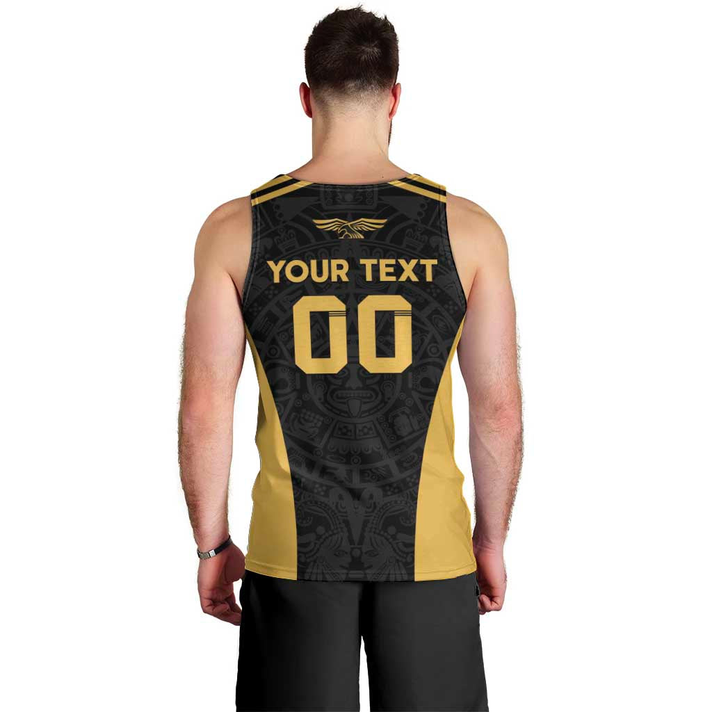 Custom Football 2025 Mexico Men Tank Top Special Gold Edition