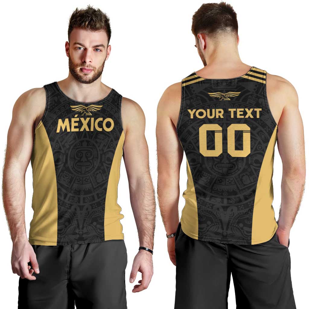 Custom Football 2025 Mexico Men Tank Top Special Gold Edition