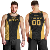 Custom Football 2025 Mexico Men Tank Top Special Gold Edition