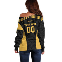 Custom Football 2025 Mexico Off Shoulder Sweater Special Gold Edition