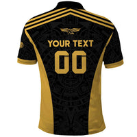 Custom Football 2025 Mexico Polo Shirt Special Gold Edition